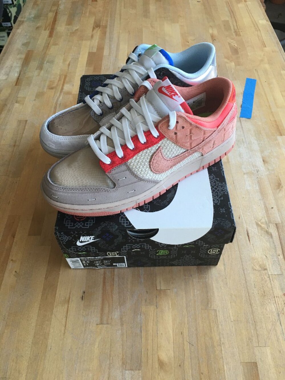 CLOT x Nike Dunk Low SP "What The CLOT" FN0316-999 Sz 9.5
